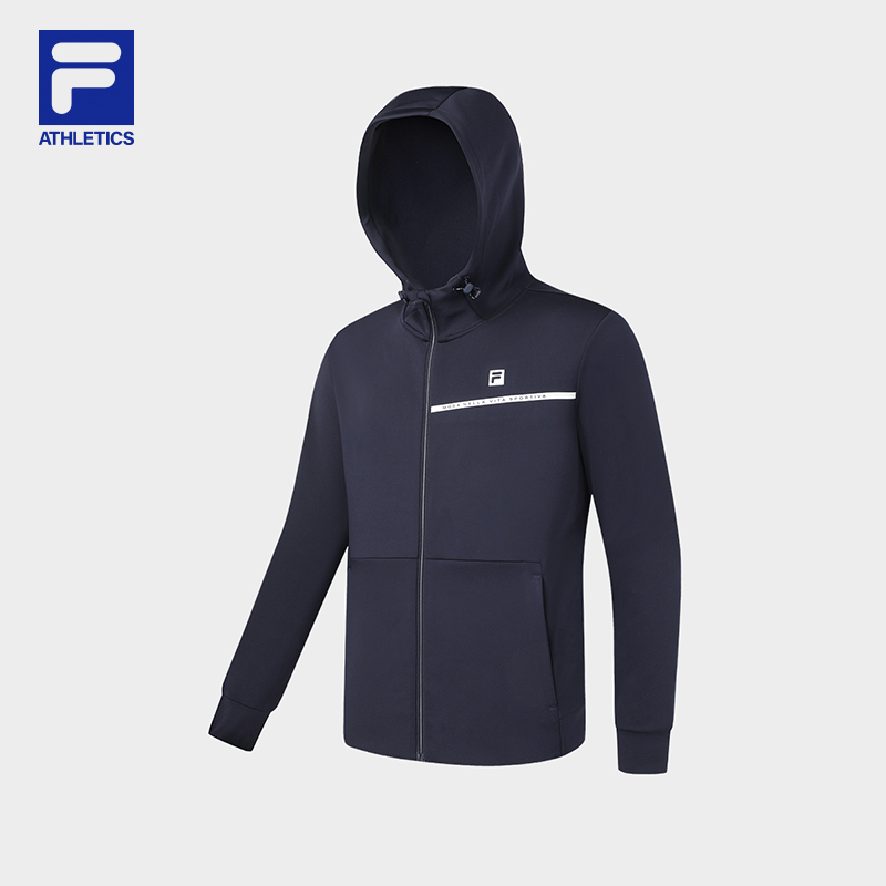 Fila/斐乐男子中空保暖弹力连帽运动透气舒适秋冬外套A61M541597A