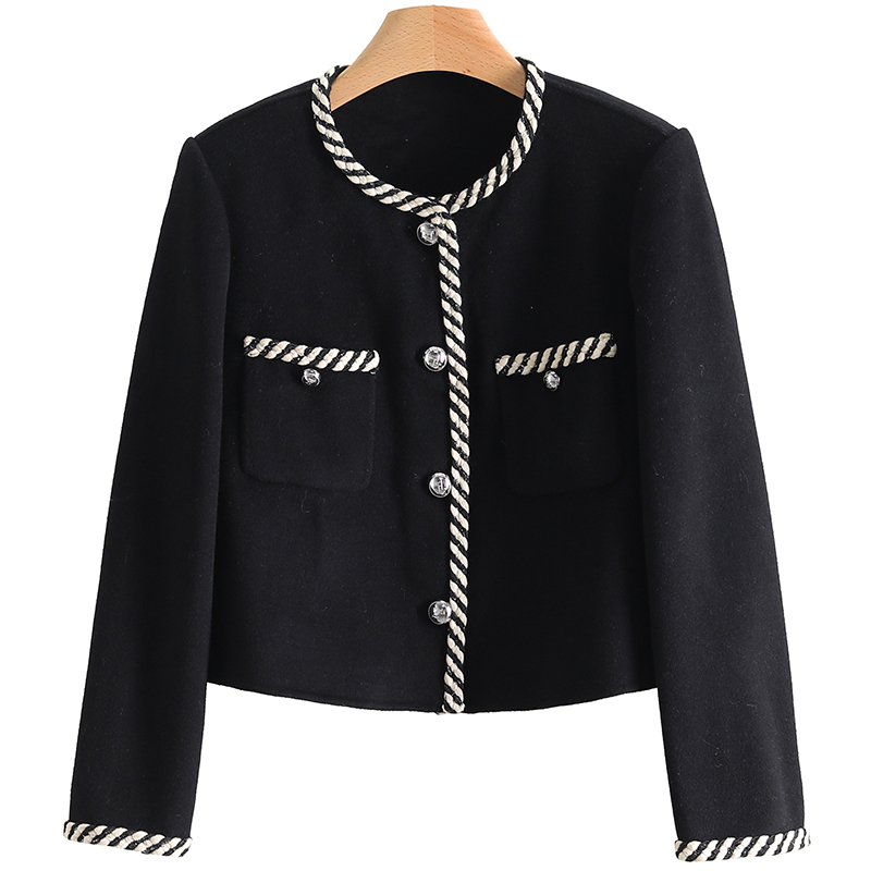 【伍莎-自营】通勤百搭毛呢外套#BXY48B005