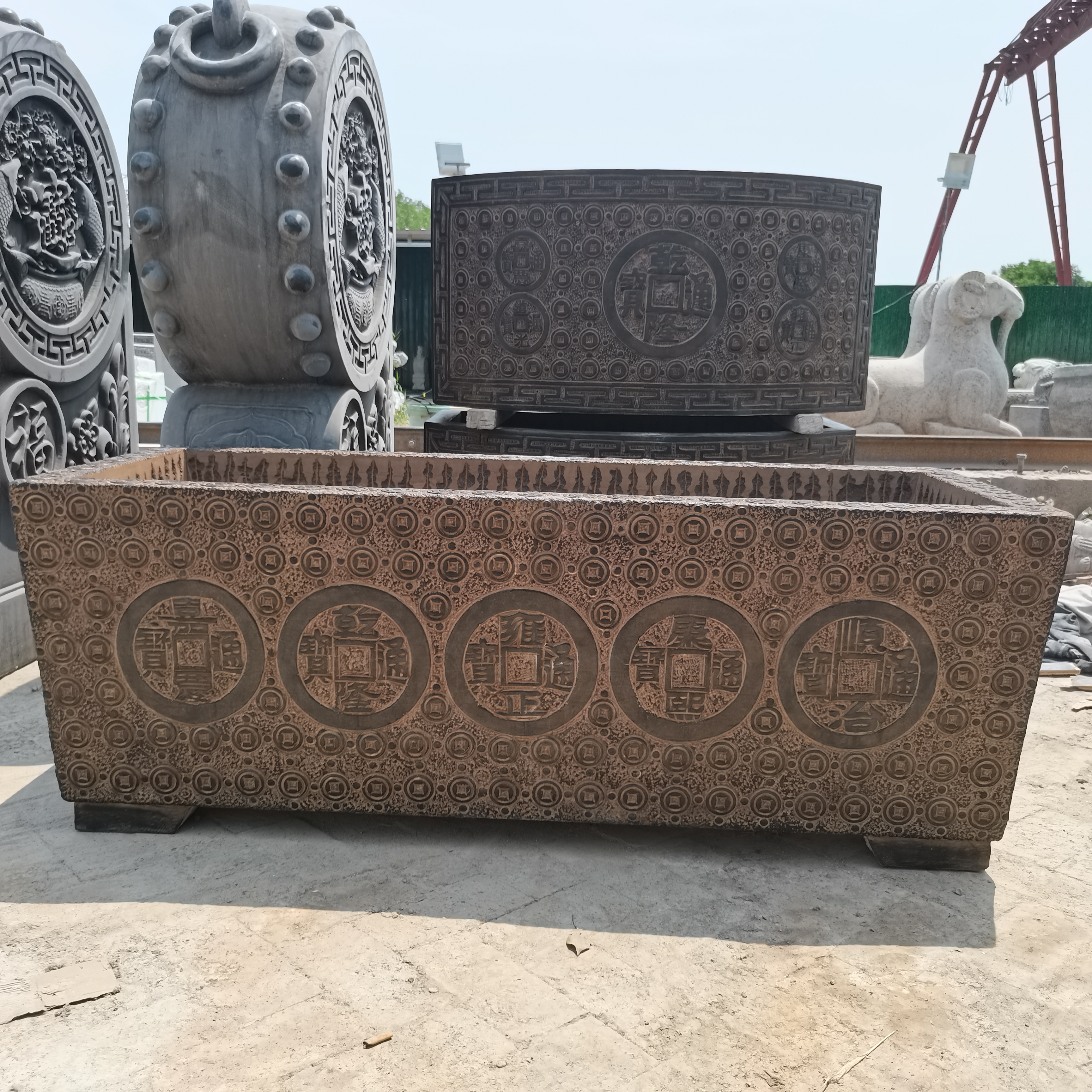 威县涵赫石雕摆件长石槽（包邮不管卸车和摆放）