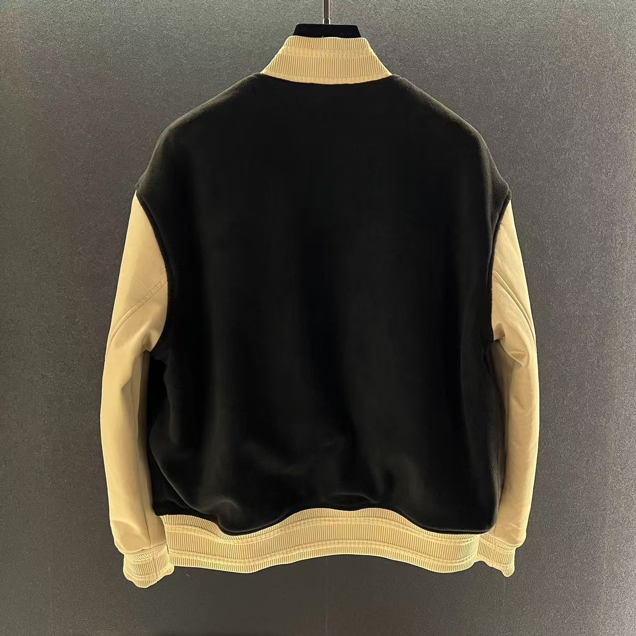 24冬季男士时尚百搭针梭织拼色摇粒绒棒球领夹克[80162]