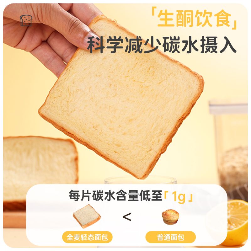 【2024年2月20号到期】轻态包高蛋白吐司面包500g整箱装