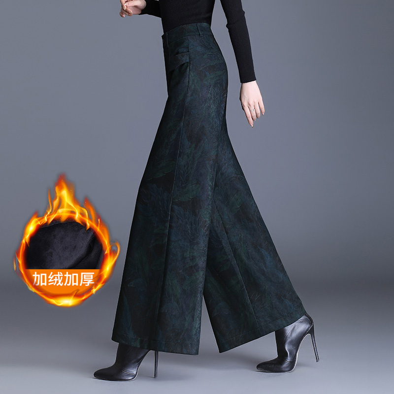 爆款高档裤子女2025春秋冬新款宽松裤裙洋气垂感阔腿裤高腰大脚裤