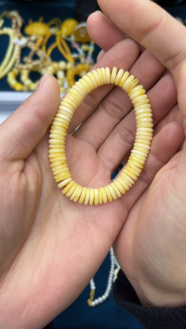 【闪购商品】琥珀裸石未镶嵌220026-蜜蜡隔片手串