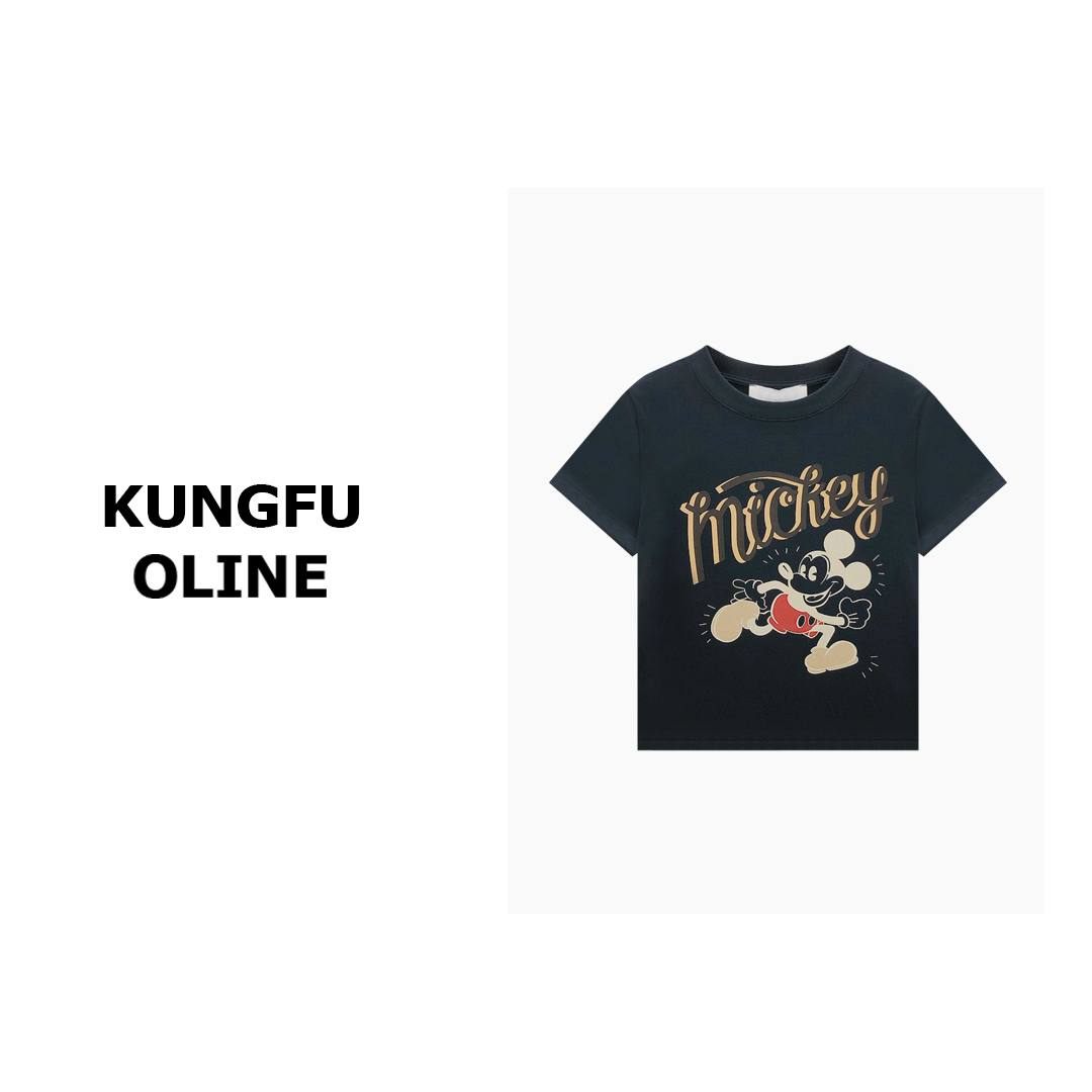 【D..D】【奔跑鼠】T2163时尚设计感短袖圆领T恤上衣休闲