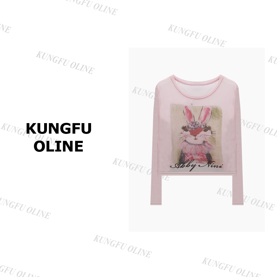 【D.D】【兔子防晒】CT5893春夏时髦新款2025卡通复古兔子上衣百搭