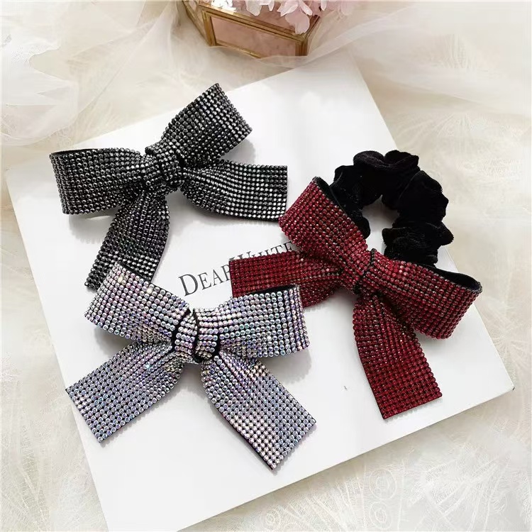 韩口进口发饰发夹手工气质轻奢时尚百搭头饰重工韩版发卡优雅满钻