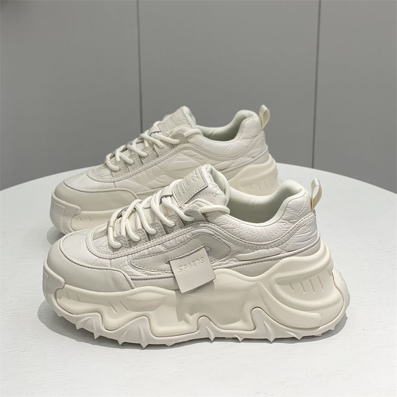 乔丹青年超火炸街增高黑色老爹鞋女2023春秋新款松糕底休闲厚底运