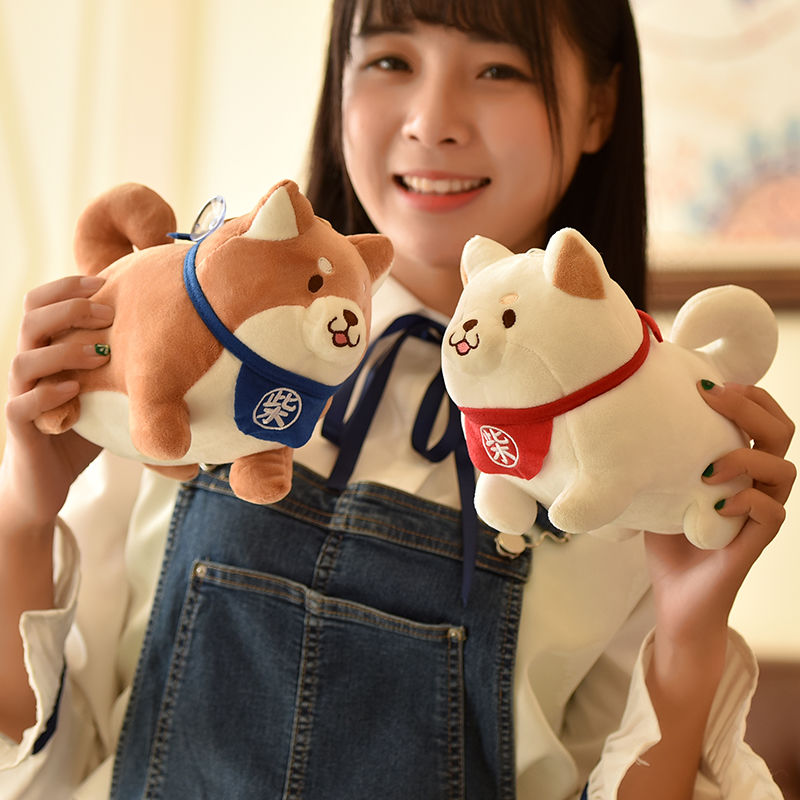 【今日推荐】日本秋田犬毛绒玩具柴犬布娃娃趴趴狗玩偶公仔超萌