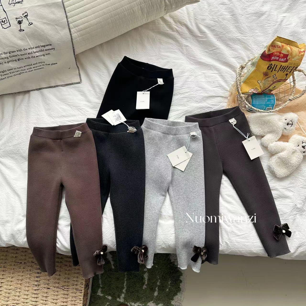 XXBD-6270-儿童韩系裤腿蝴蝶结打底裤（冬款）