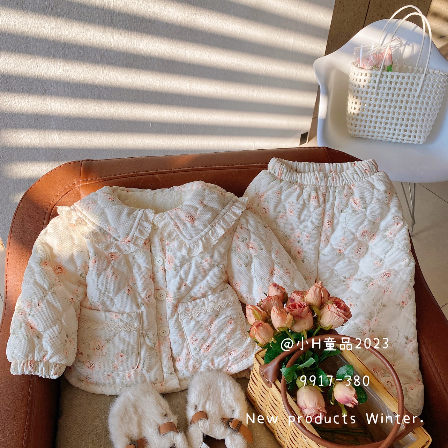 XH-9917大组- 儿童国风百搭碎花蕾丝领加厚款家具套装（冬款）