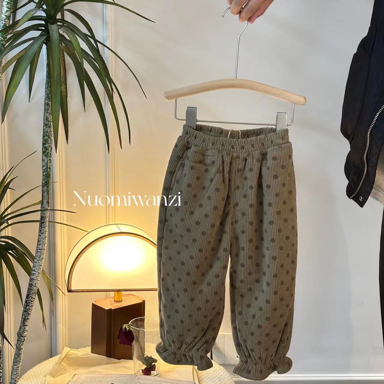 DLL-0190-儿童韩系波点花苞裤（冬款）