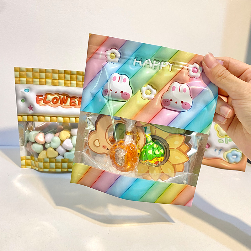 【膨胀】卡通礼品自封袋立式创意DIY收纳袋子