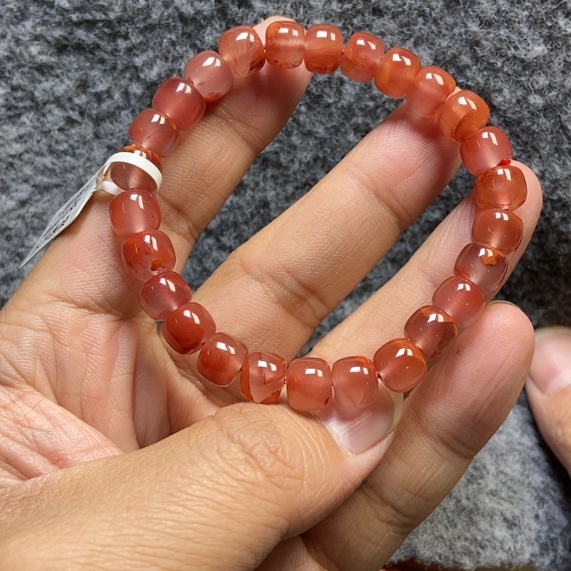 【闪购商品】南红玛瑙手串未镶嵌心*8mm+