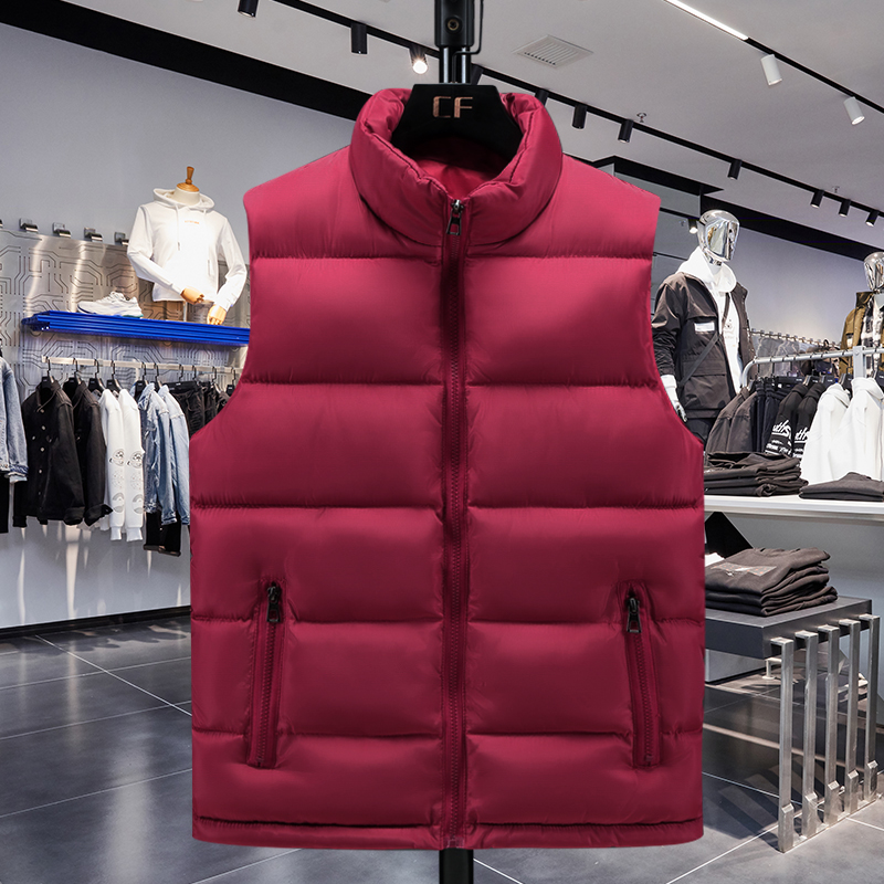 2025冬季时尚加厚新款棉坎肩背心男款马甲修身保暖百搭帅气外套潮