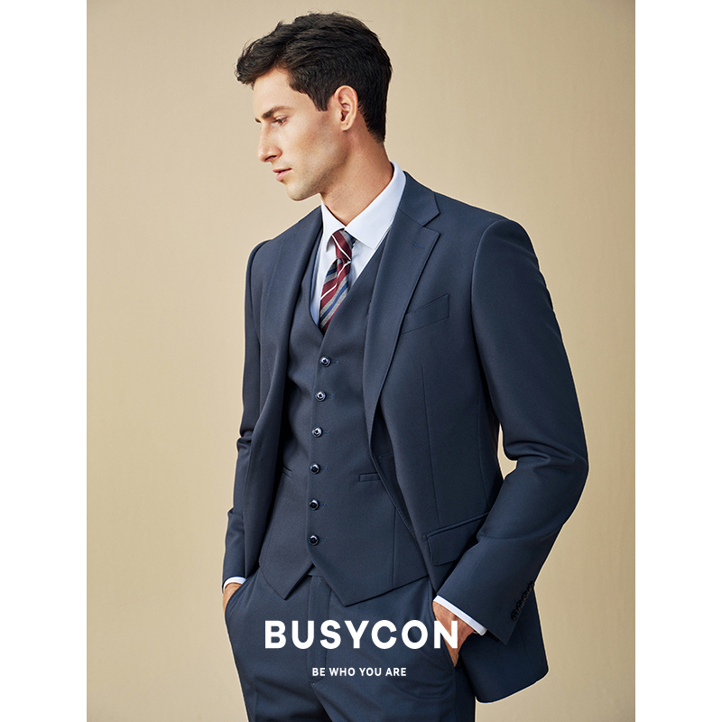 【套装】男士修身西装婚礼西服新郎结婚英式高级感男工作正装裤子