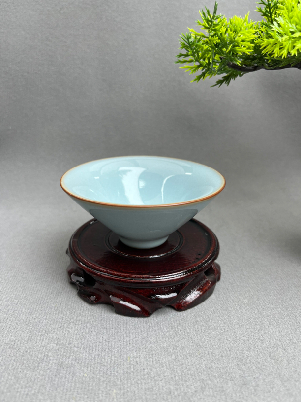 原矿天青斗笠杯(70cc)(省工老师）