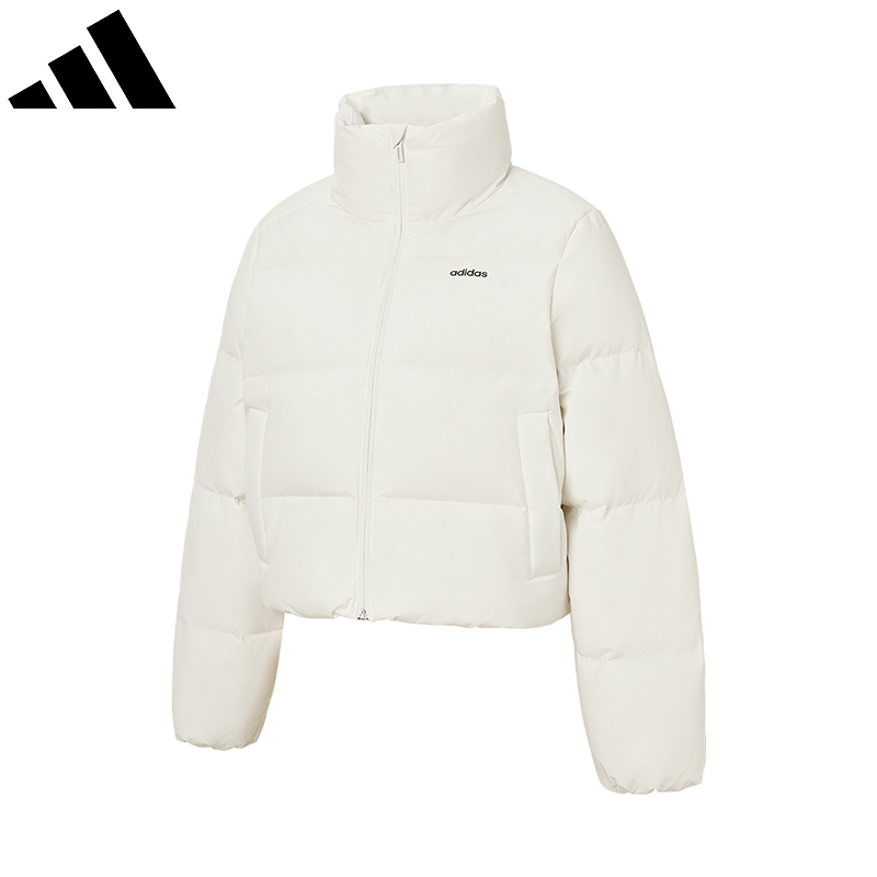 Adidas阿迪达斯冬季新款女子立领羽绒服小个子显高短款保暖羽绒服