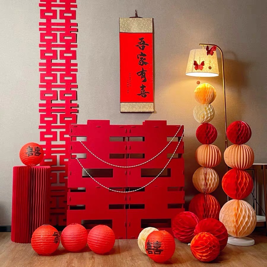 【一米立体喜摆件】结婚订婚装饰客厅婚房摆台