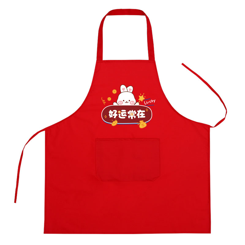 新款可爱防水围裙厨房家用做饭防油围腰成人上班干活工作服女定制
