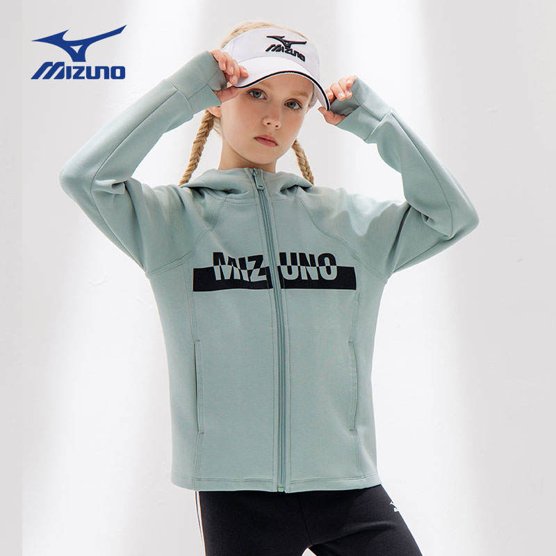 美津浓春秋季男女童防风长袖外套休闲柔软舒适连帽卫衣JK24320301