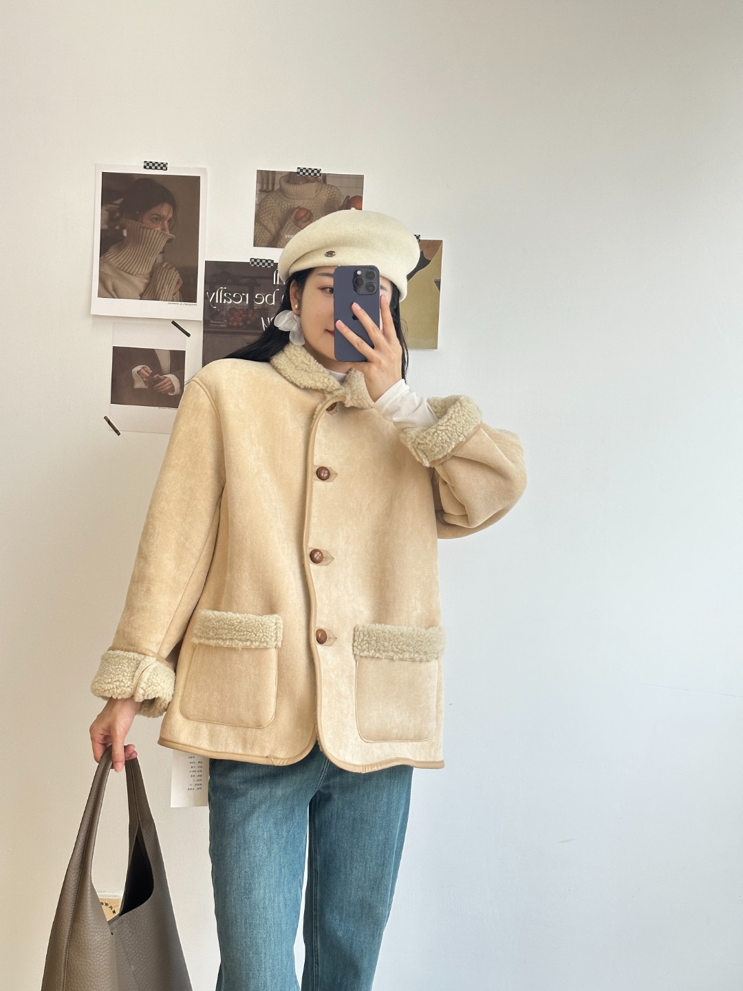 皮绒外套一体摇粒绒洋气短款时尚加厚韩版秋冬冬季皮毛一体休闲