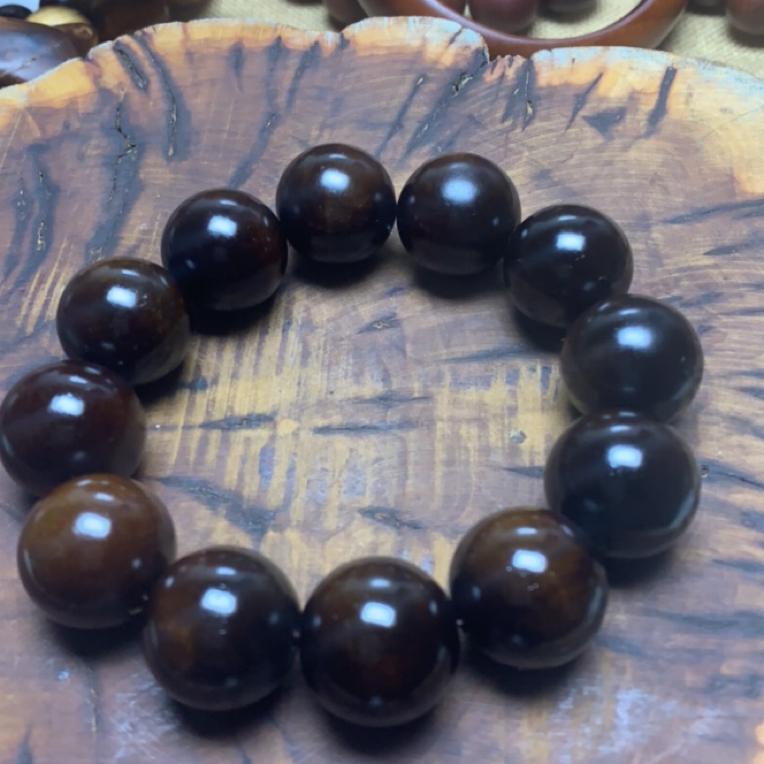 雷击枣木玉化料2.0手串男士佩戴道家必备用品