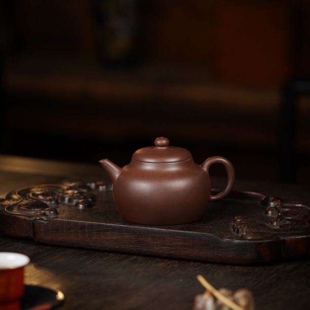 王强（薄胎王子）胞弟王小强井雲紫泥260cc莲子壶紫砂壶全手工手制