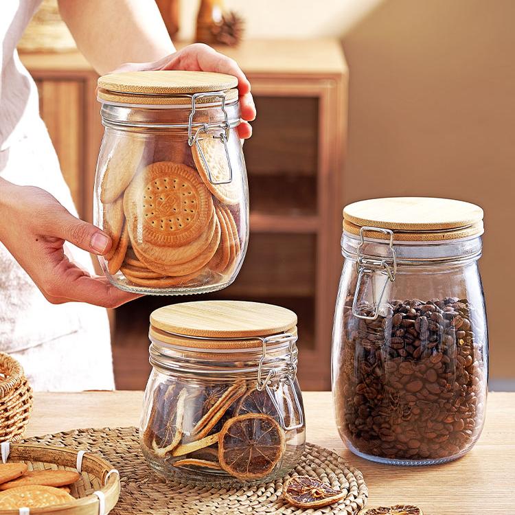 （三件套）加厚玻璃腌菜坛防潮四川泡菜腌辣椒腊八蒜杂粮密封储物罐