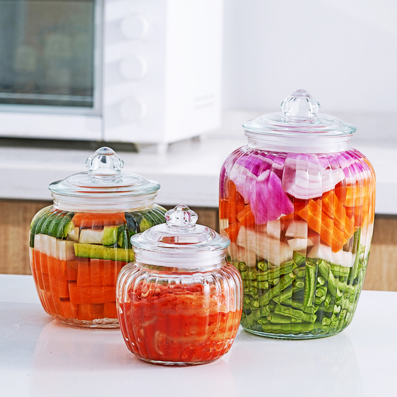 密封储物罐腌制家用加厚防潮无铅带盖咸菜罐菜坛子泡菜坛糖果罐
