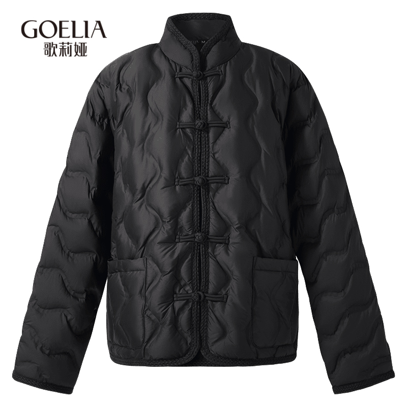 歌莉娅 冬款新品新中式直充轻薄鹅绒服羽绒  1CNG8B1A0