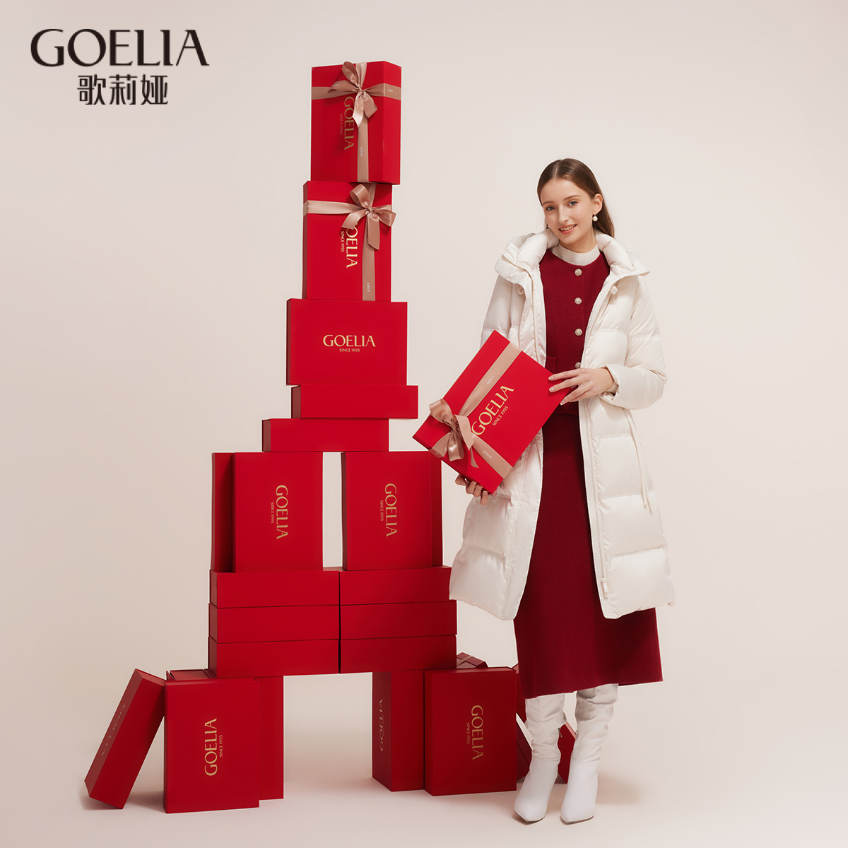 【商场同款新品】歌莉娅冬新中式连帽鹅绒服厚实欧若风1CNR8D0Q0