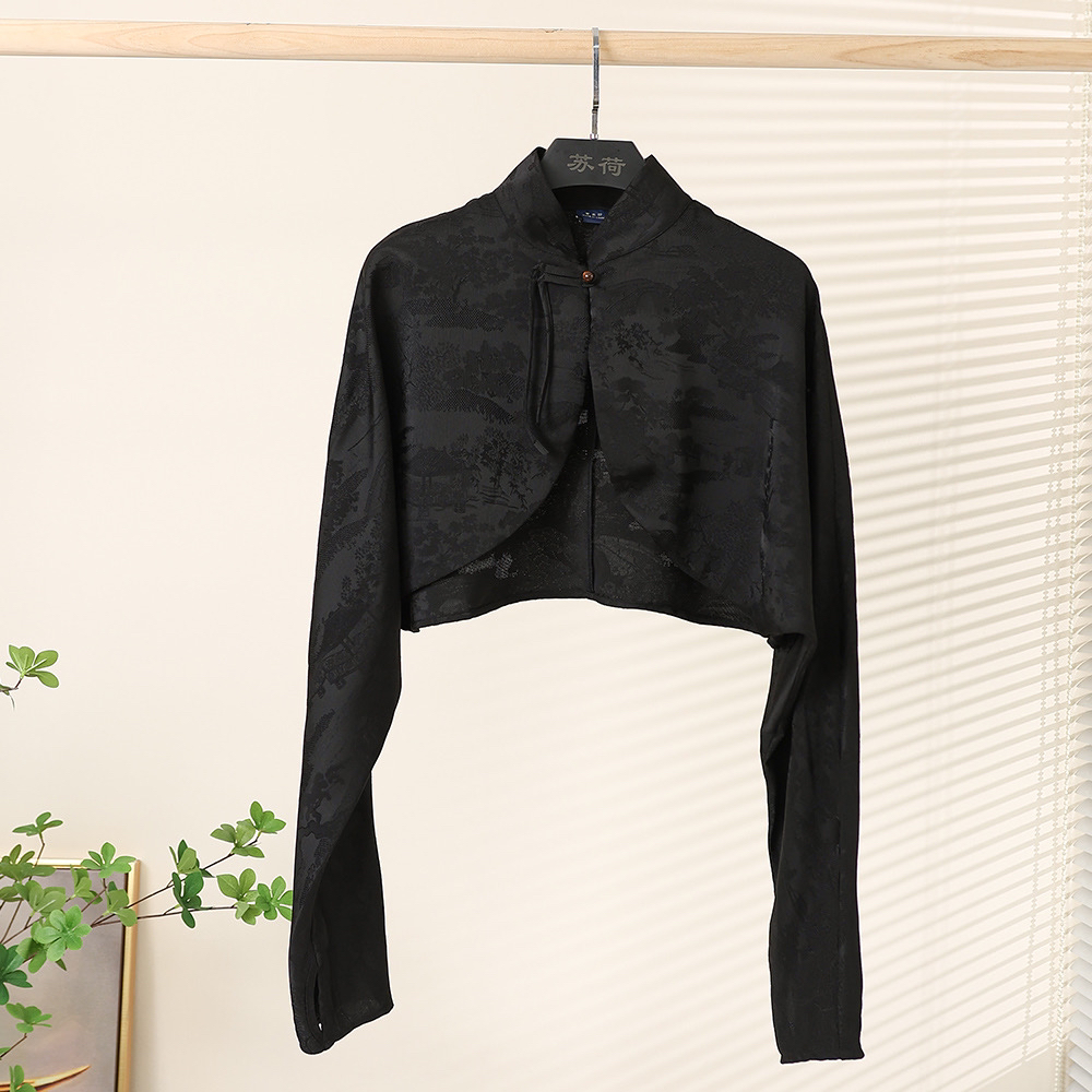 【防晒坎肩】香云花萝立体浮雕夏季遮阳防晒披肩旗袍外搭坎肩显瘦