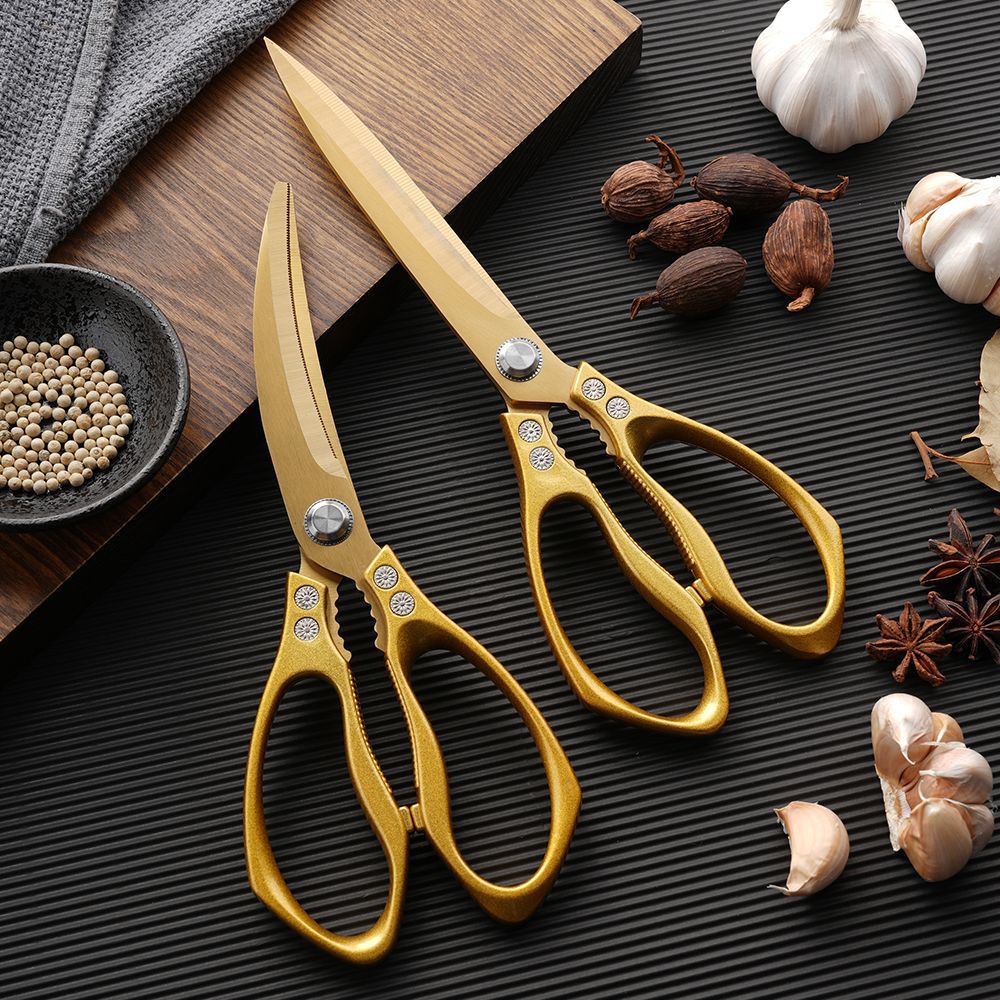 加长大剪刀家用剪刀不锈钢日式省力剪子多功能烤肉剪刀厨房剪刀