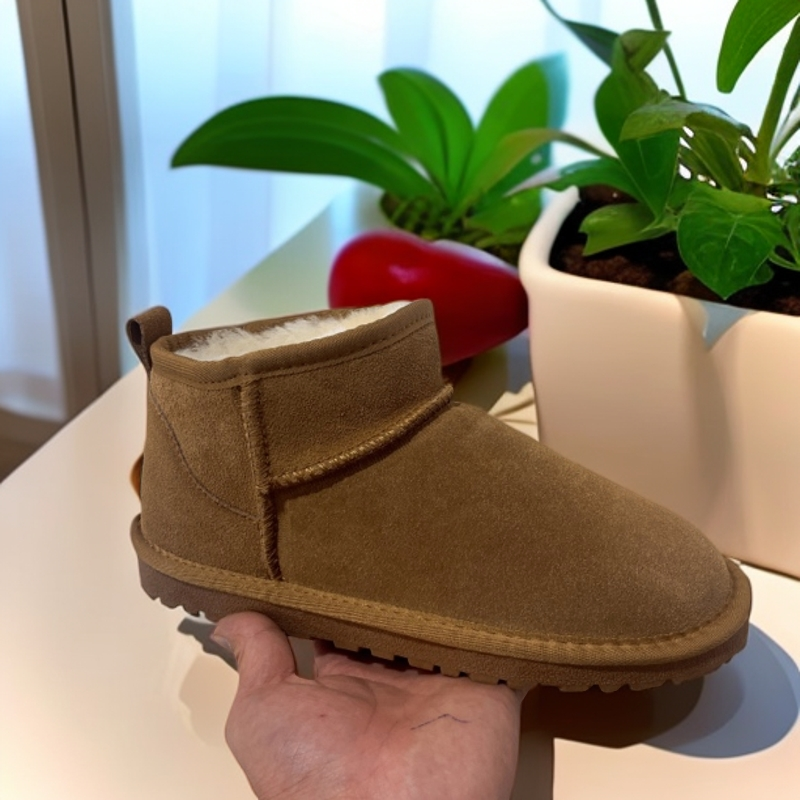 7169新款磨砂牛皮加羊毛百搭休闲舒适保暖雪地靴