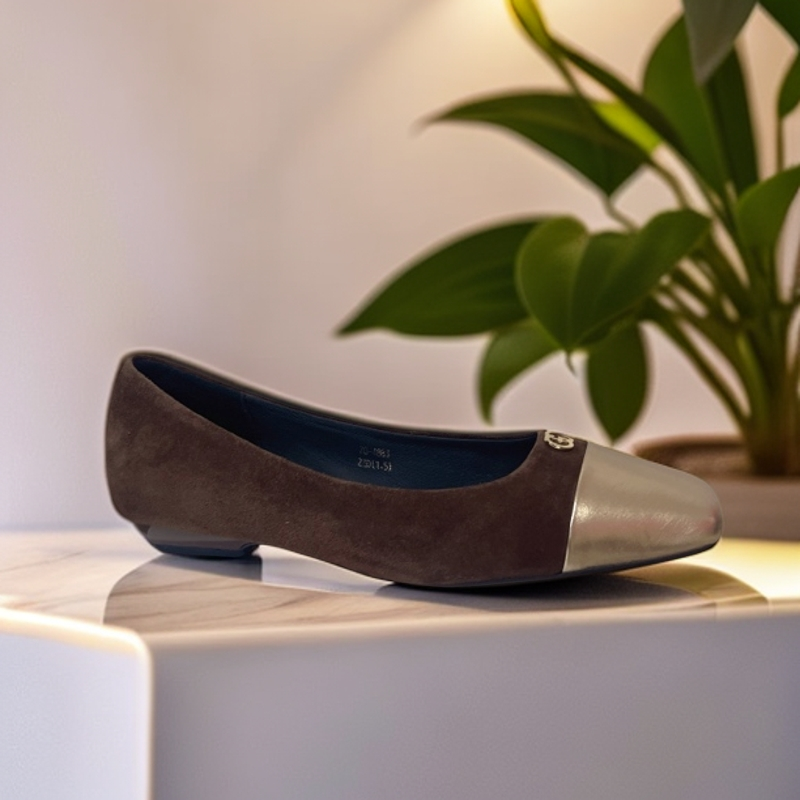 704883秋季新款高品质百搭休闲平底头层羊皮浅口单鞋