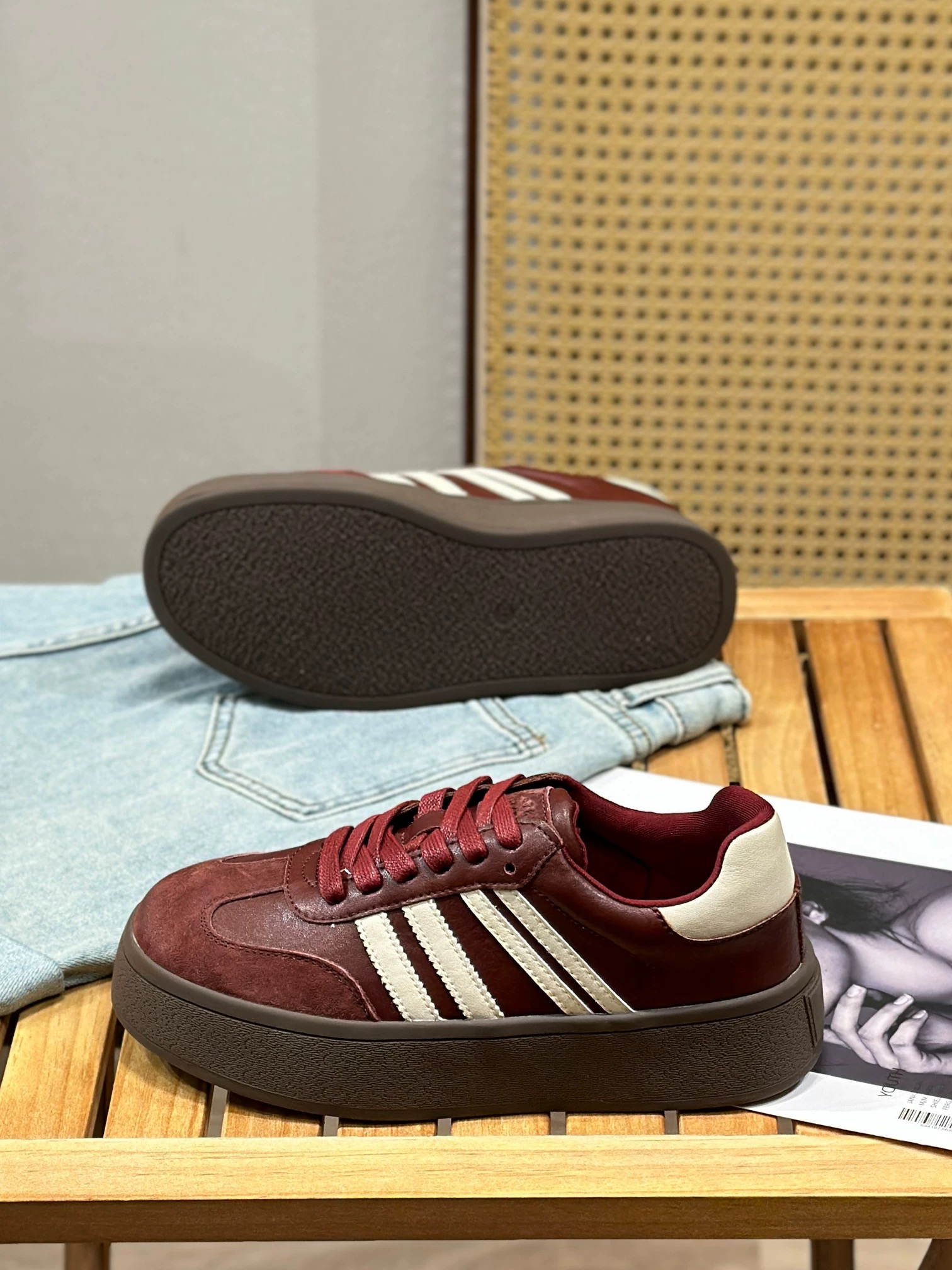 9991广版新款高品质磨砂牛皮休闲单鞋猪皮脚垫