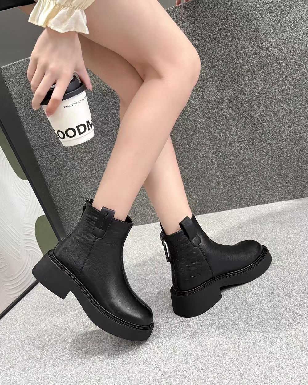 117广版新款高品质胎羊皮➕大棉保暖防滑超舒适短靴