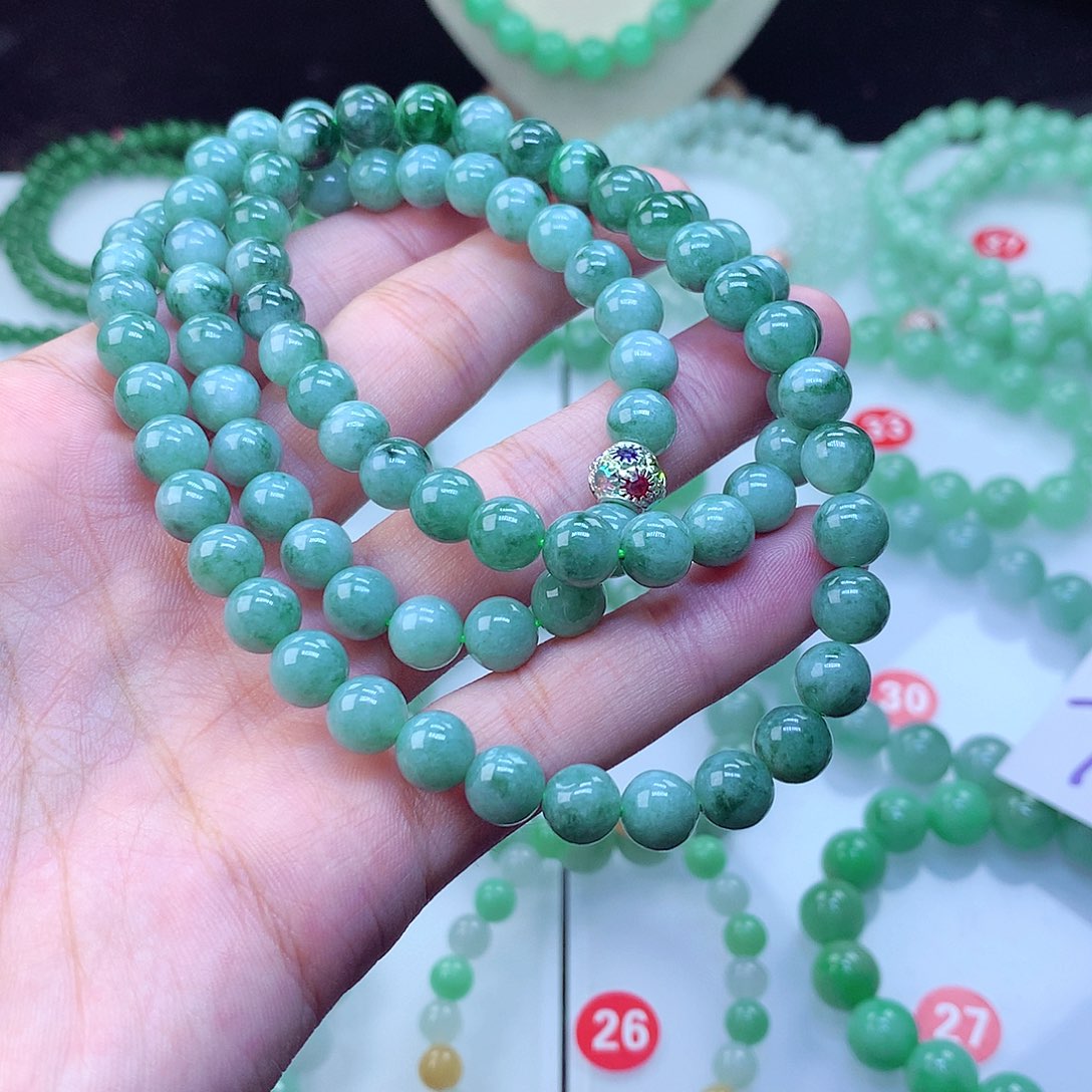 翡翠毛衣链未镶嵌