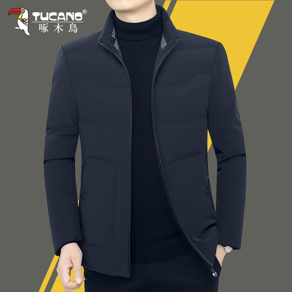 啄木鸟高档国标棉服男立领帅气精神保暖外套2023冬季新款