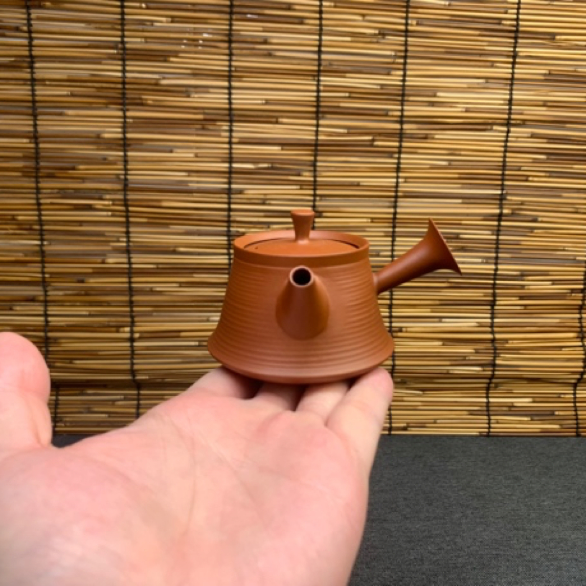 手拉壶原矿朱泥120毫升(薄胎)卡盖水平壶全手工急需壶泡茶器茶壶