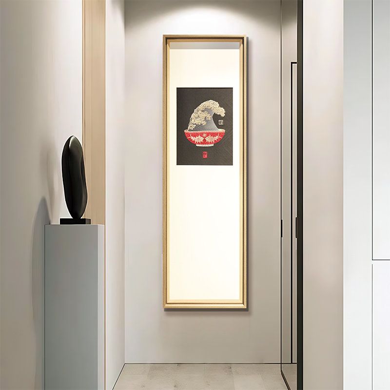 针艺绣画《金碗银羮》刺绣艺术画立体背景墙玄关客厅书房新中式画