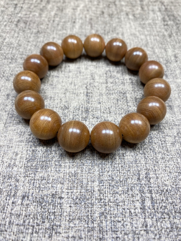 正宗印度老山檀香1.5横纹黑肉正区老料手串佛珠奶香浓郁纹理清晰