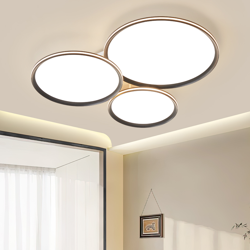 客厅灯现代简约极简餐厅卧室书房奶油风全光谱灯北欧大气吸顶灯