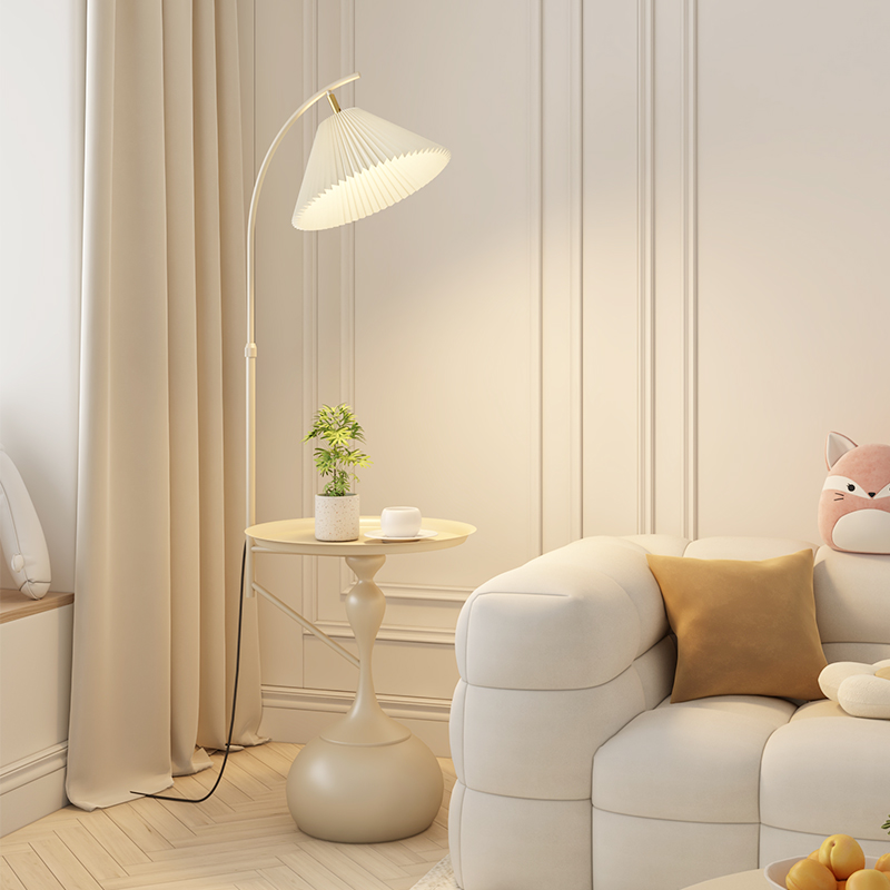 2024新款客厅摆件轻奢高档落地灯沙发灯高颜值卧室床头茶几置物架