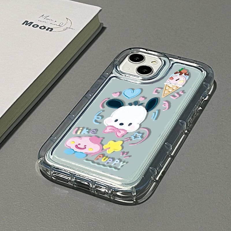 甜筒帕恰狗防撞气囊iPhone14pro手机壳13苹果12防摔11软xsmax女8p