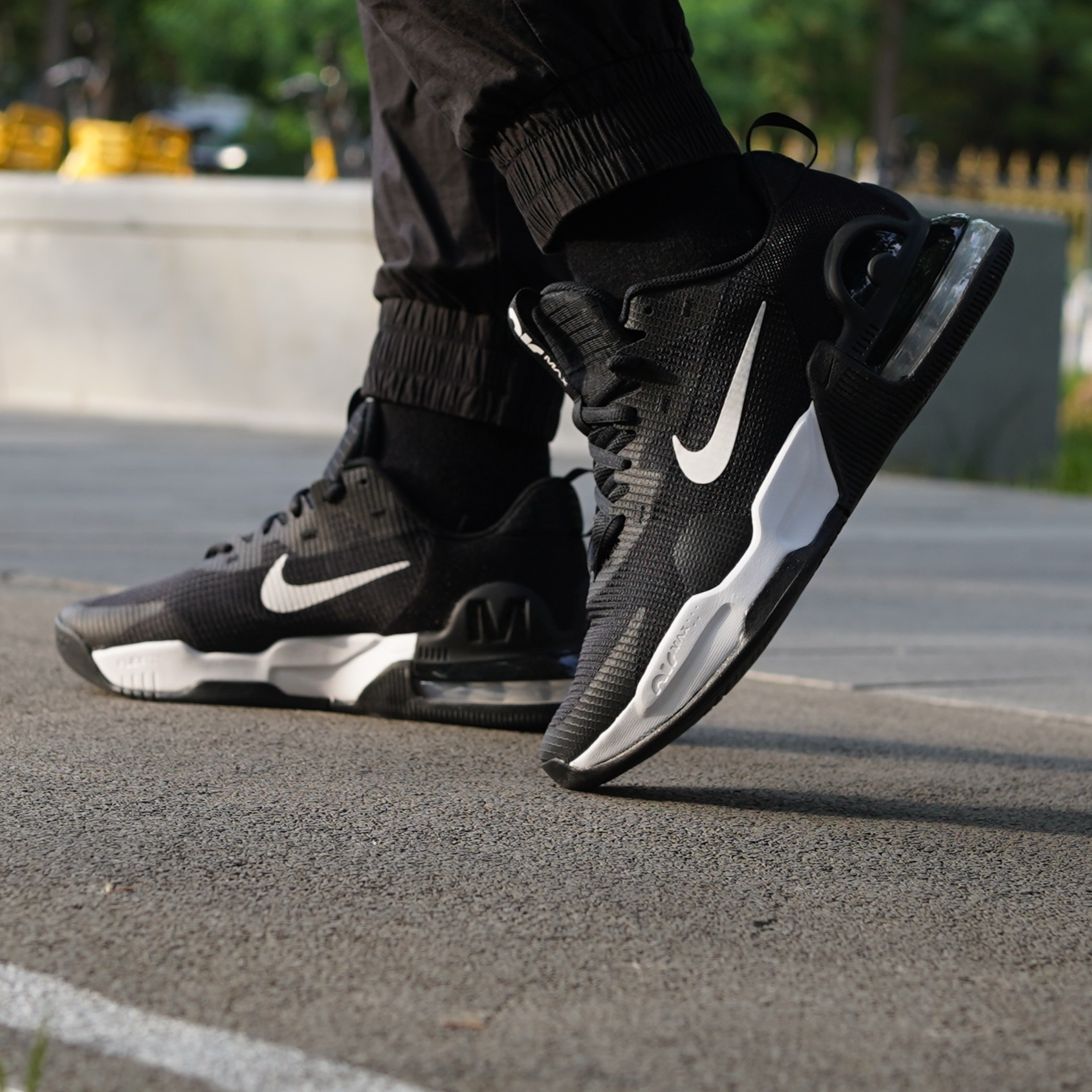 NIKE/耐克春夏AirMaxAlphaTrainer5黑白减震运动鞋男鞋秋季轻便