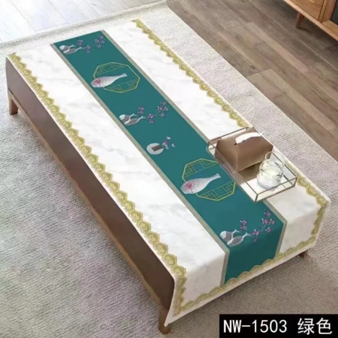 【大理石花瓶】防水防油防烫免水洗茶几布餐桌布家用轻奢长方形简约