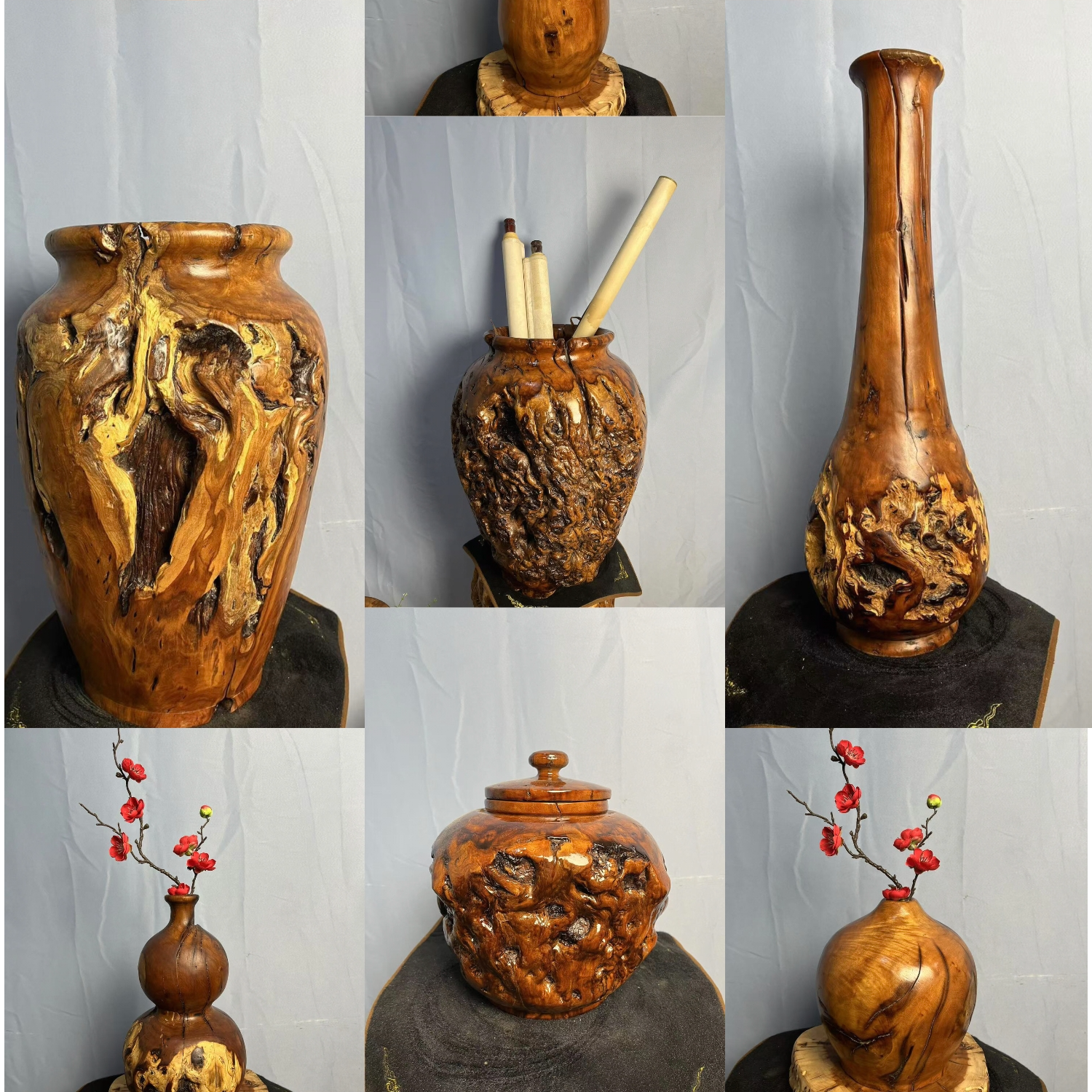 ④天然雷击枣木精品摆件（一物一拍）