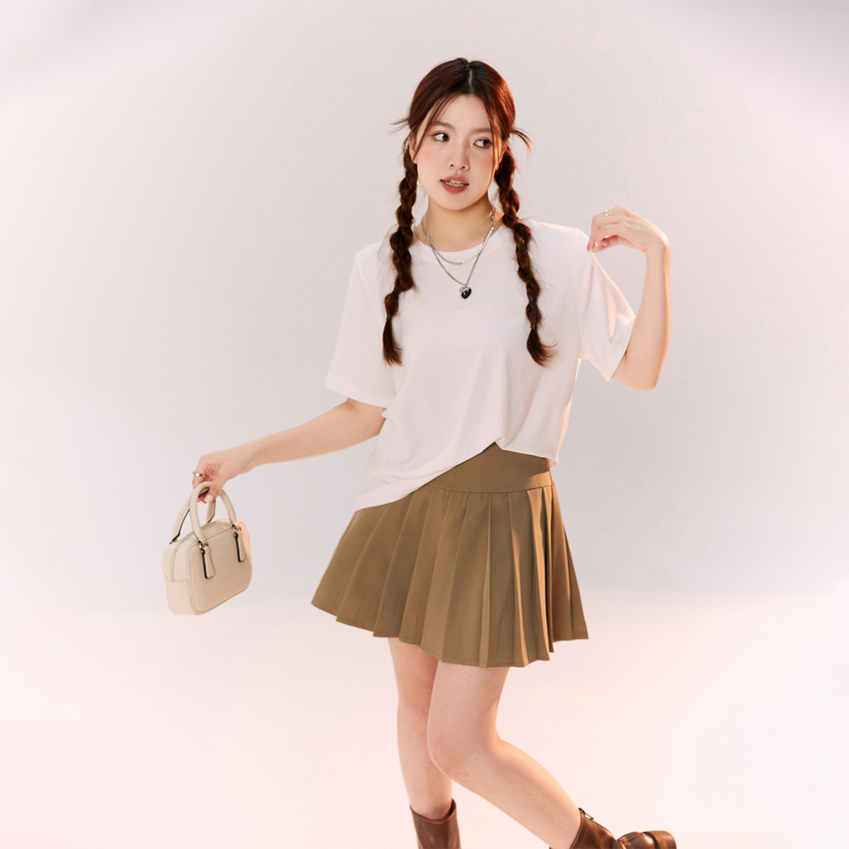 晶咕绿标~基础款超百搭T恤女夏季大码宽松短袖上衣微胖显瘦体恤潮