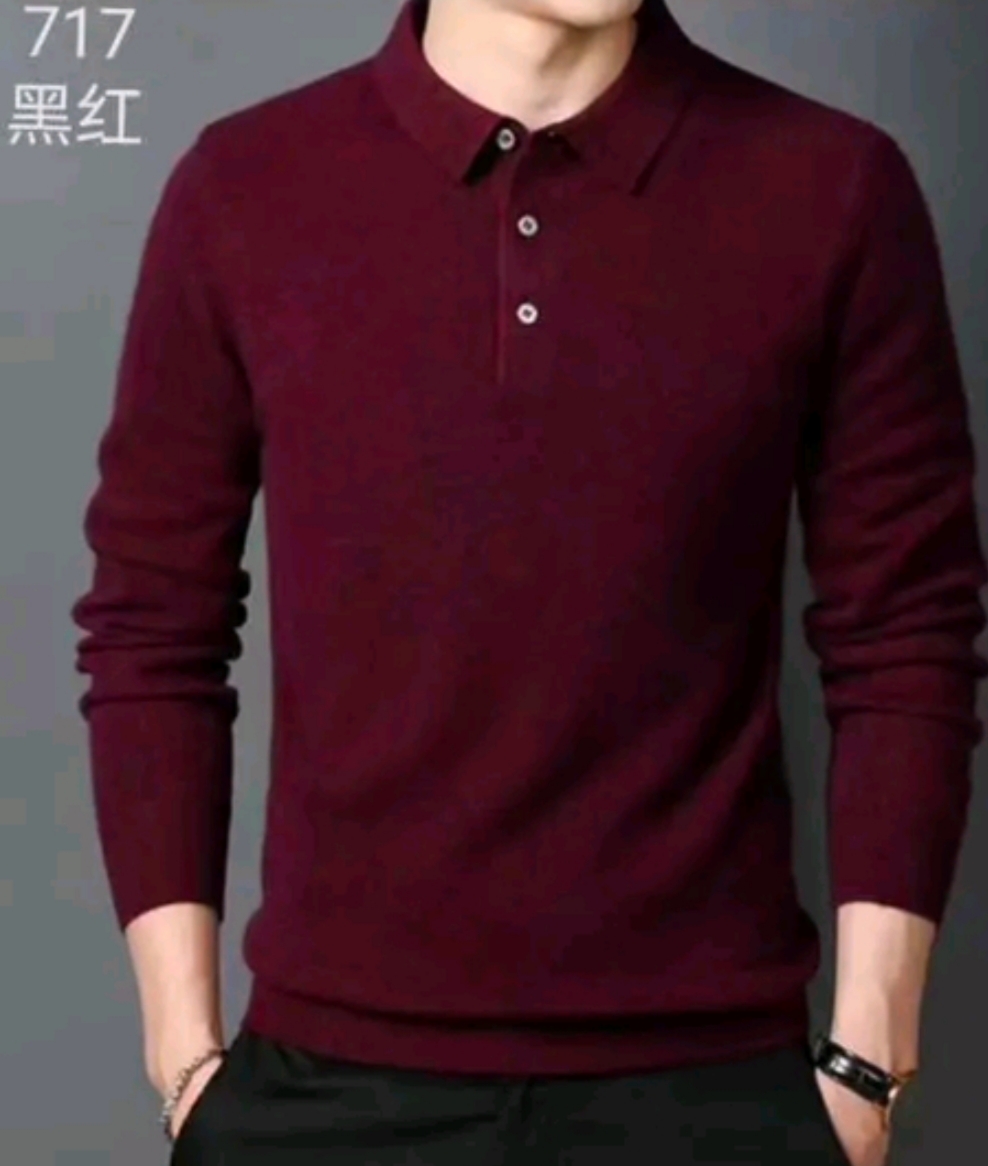 秋冬羊绒衫男士翻领针织柔软保暖长袖纯色百搭